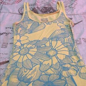 Mossimo Supply Co. Yellow and Blue Tank Top